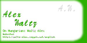 alex waltz business card